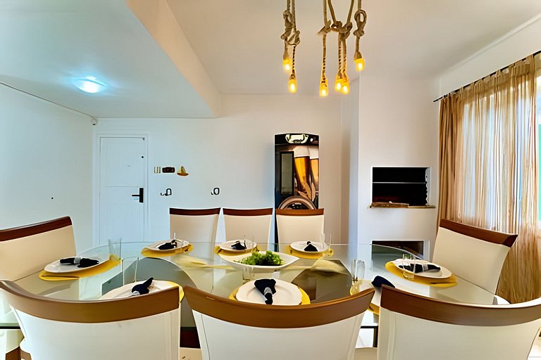 Frente Mar Piscina e churrasqueira-Praia do Grant