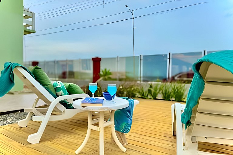 Frente Mar Piscina e churrasqueira-Praia do Grant