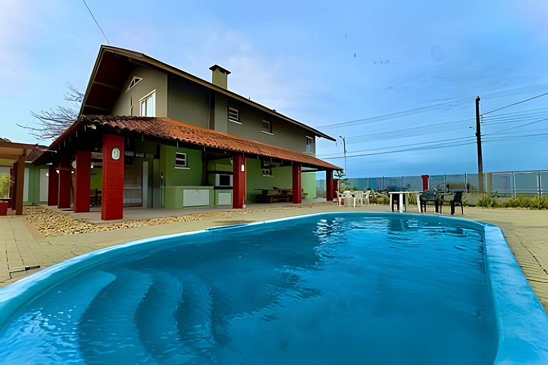 Frente Mar Piscina e churrasqueira-Praia do Grant