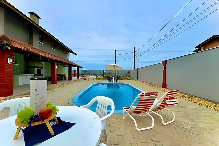 Frente Mar Piscina e churrasqueira-Praia do Grant
