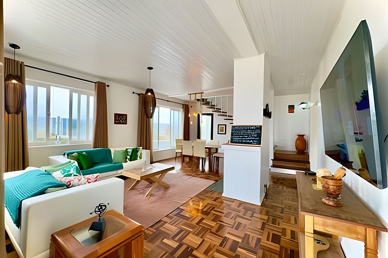 Frente Mar Piscina e churrasqueira-Praia do Grant