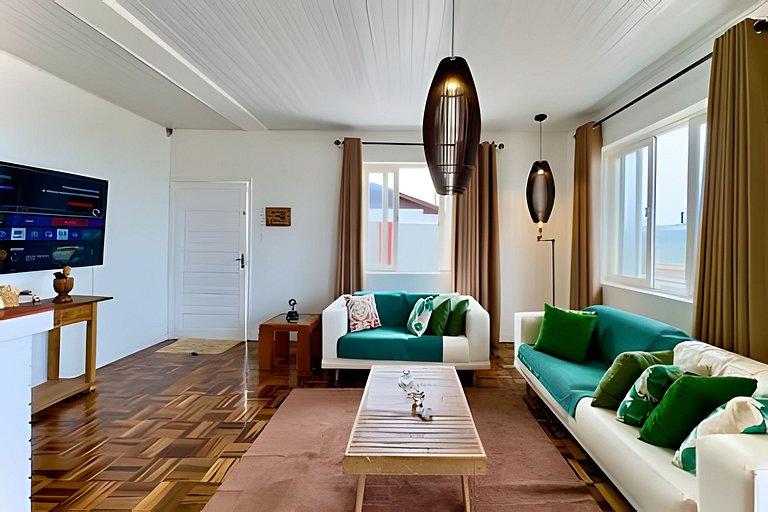 Frente Mar Piscina e churrasqueira-Praia do Grant