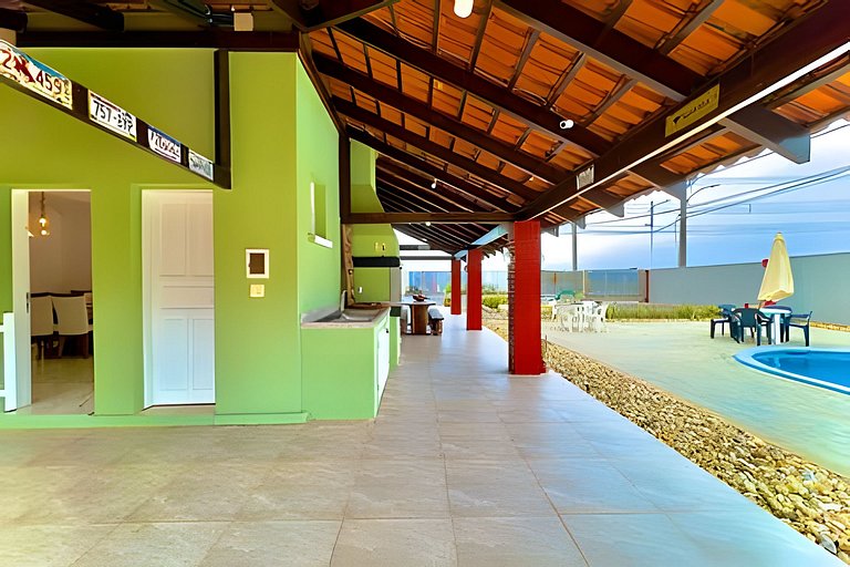 Frente Mar Piscina e churrasqueira-Praia do Grant