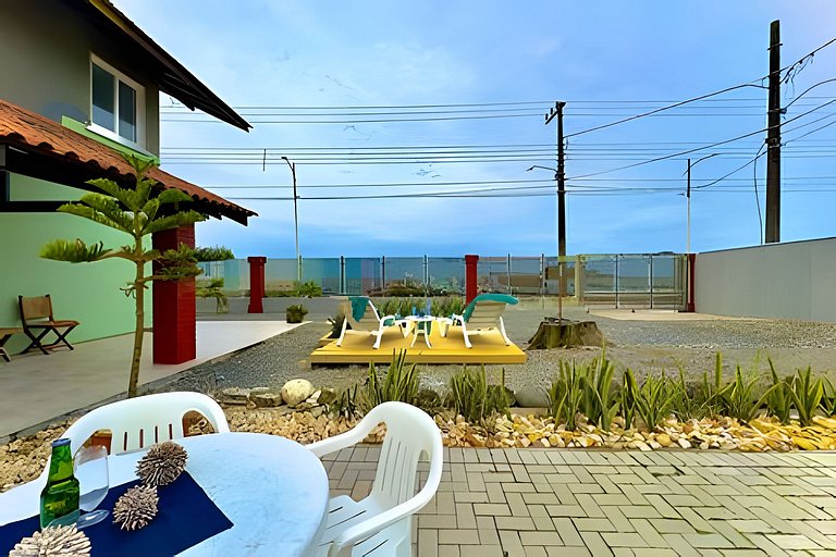 Frente Mar Piscina e churrasqueira-Praia do Grant