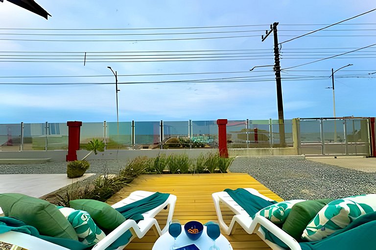 Frente Mar Piscina e churrasqueira-Praia do Grant