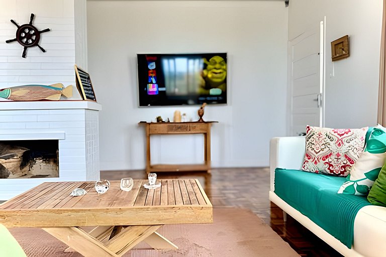 Frente Mar Piscina e churrasqueira-Praia do Grant