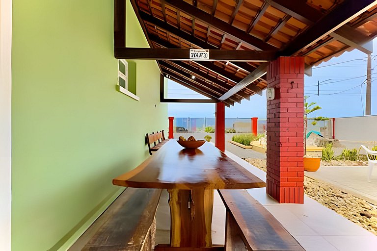 Frente Mar Piscina e churrasqueira-Praia do Grant