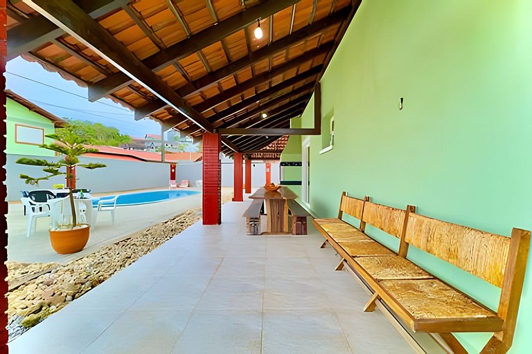 Frente Mar Piscina e churrasqueira-Praia do Grant