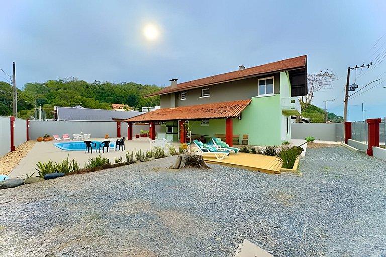 Frente Mar Piscina e churrasqueira-Praia do Grant