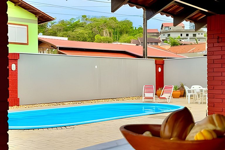 Frente Mar Piscina e churrasqueira-Praia do Grant