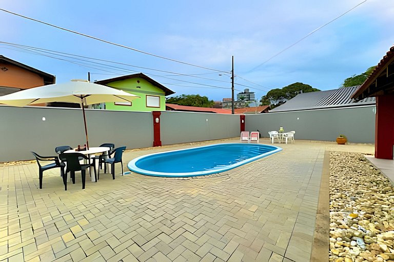 Frente Mar Piscina e churrasqueira-Praia do Grant