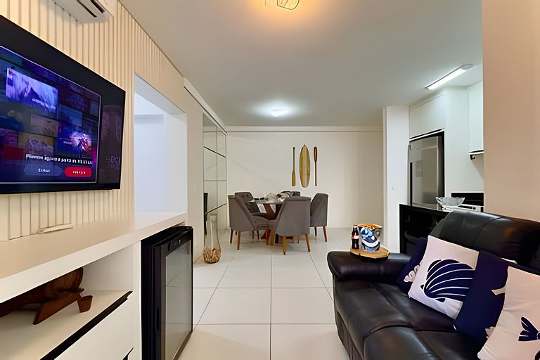 A 500m da PRAIA c/ piscina, Wi-Fi e churrasqueira