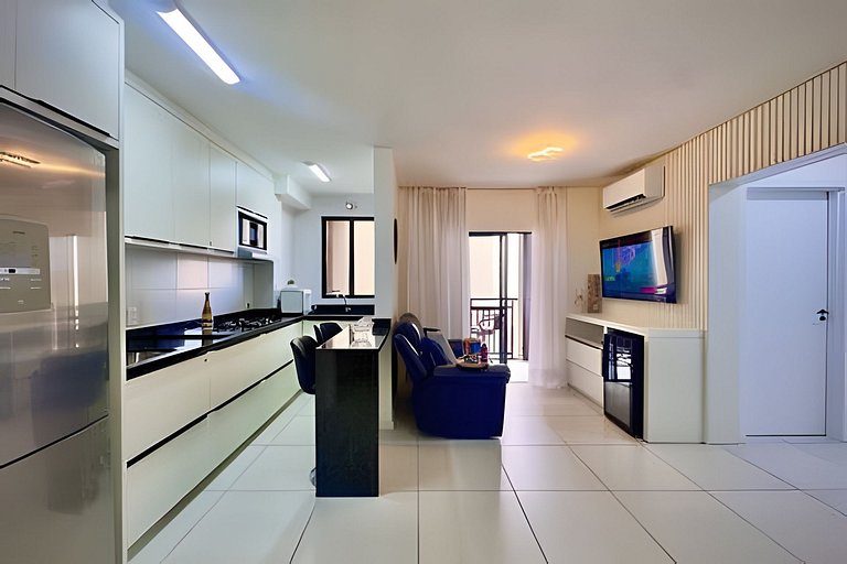 A 500m da PRAIA c/ piscina, Wi-Fi e churrasqueira