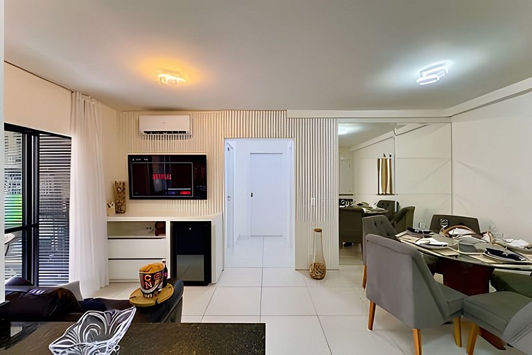 A 500m da PRAIA c/ piscina, Wi-Fi e churrasqueira