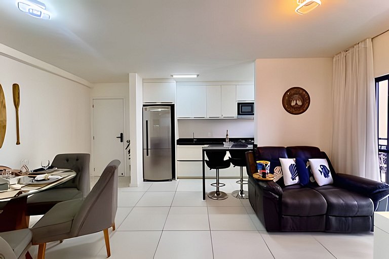 A 500m da PRAIA c/ piscina, Wi-Fi e churrasqueira