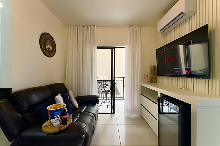 A 500m da PRAIA c/ piscina, Wi-Fi e churrasqueira