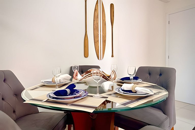 A 500m da PRAIA c/ piscina, Wi-Fi e churrasqueira