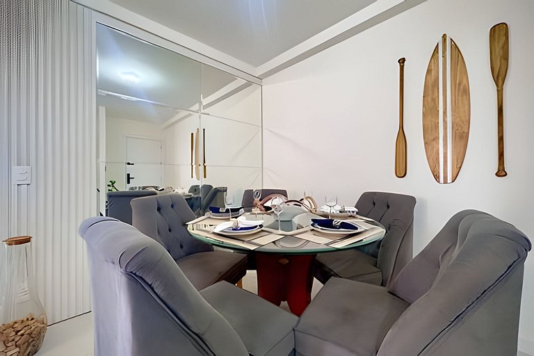 A 500m da PRAIA c/ piscina, Wi-Fi e churrasqueira