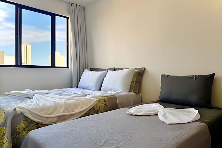 A 500m da PRAIA c/ piscina, Wi-Fi e churrasqueira