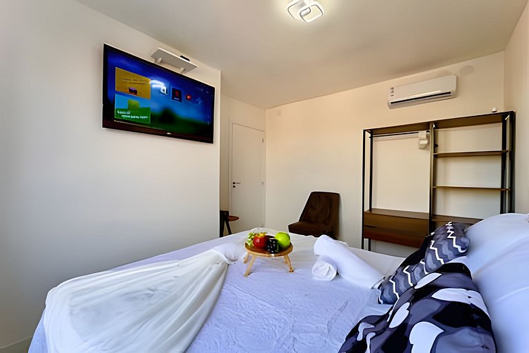 A 500m da PRAIA c/ piscina, Wi-Fi e churrasqueira