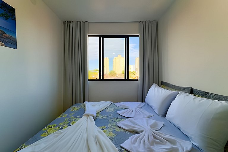 A 500m da PRAIA c/ piscina, Wi-Fi e churrasqueira