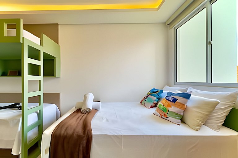 Pé na Areia c/ Piscina e Churrasqueira Privativa.