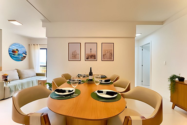 A 400m Praia c/Piscina Churrasqueira Wi-Fi- AT505