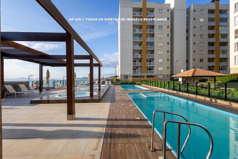 Barra Velha | Pé na areia Apto completo Vista mar