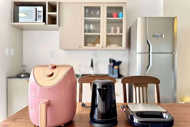 Refúgio a 450m da Praia com Wi-Fi e Churrasqueira