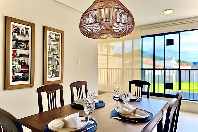 Refúgio a 450m da Praia com Wi-Fi e Churrasqueira