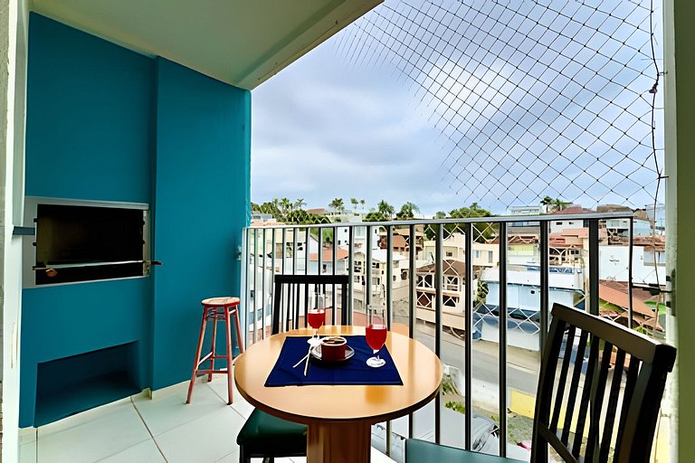 Apto a 340m da PRAIA c/Piscina Churrasqueira