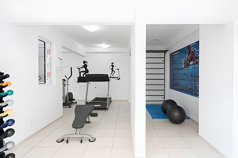 Apto a 340m da PRAIA c/Piscina Churrasqueira