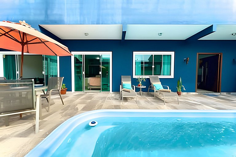 Casa completa a 250m Praia c/Piscina Churrasqueira