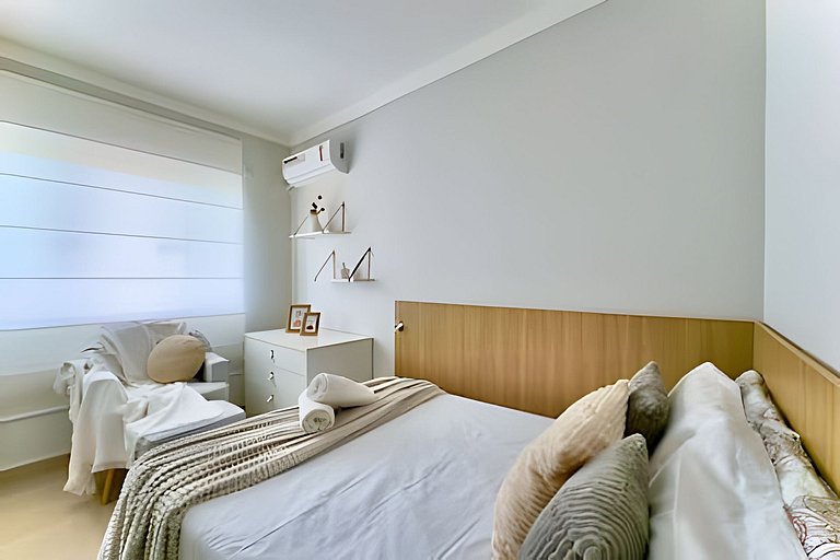 Refúgio a 650m do Mar c/Ar condicionado e Churrasq