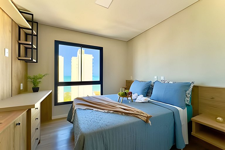 VISTA MAR a 150m PRAIA Churrasq. e Ar condicionado