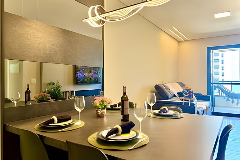 VISTA MAR a 150m PRAIA Churrasq. e Ar condicionado