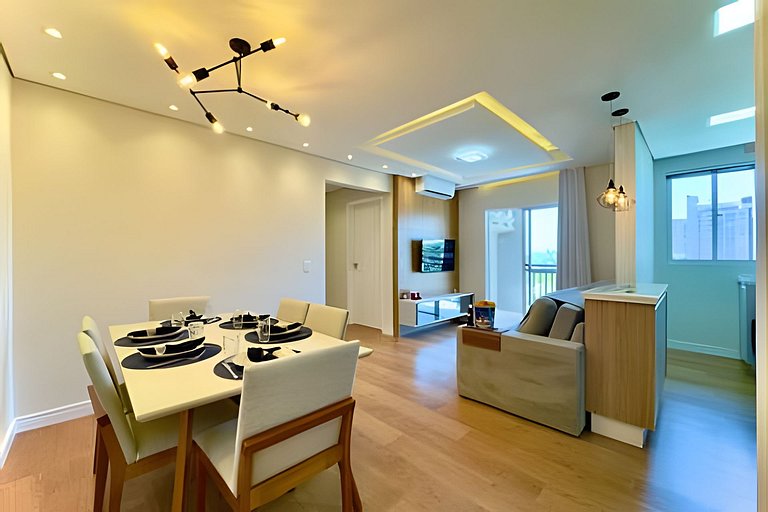 Apto 150m da PRAIA c/ Piscina, Churrasq. e Wi-Fi