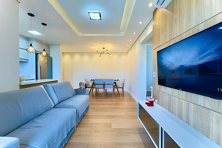 Apto 150m da PRAIA c/ Piscina, Churrasq. e Wi-Fi