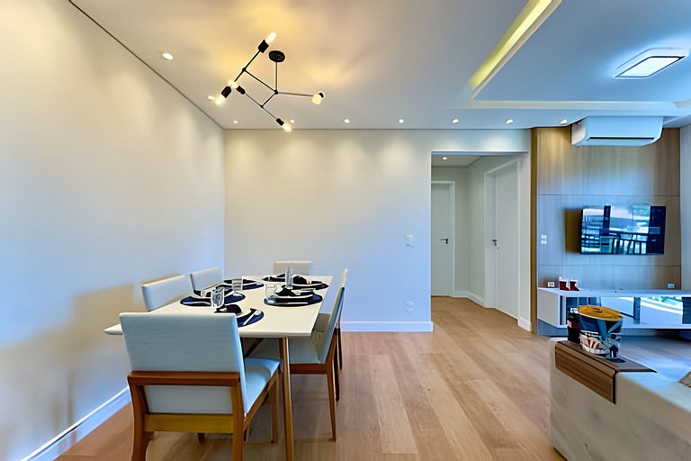 Apto 150m da PRAIA c/ Piscina, Churrasq. e Wi-Fi