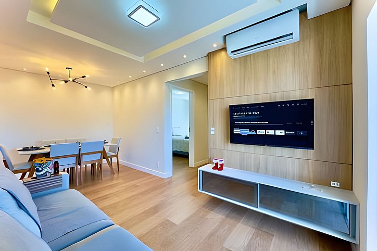 Apto 150m da PRAIA c/ Piscina, Churrasq. e Wi-Fi