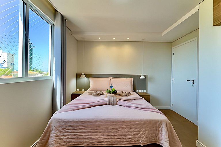 Apto 150m da PRAIA c/ Piscina, Churrasq. e Wi-Fi