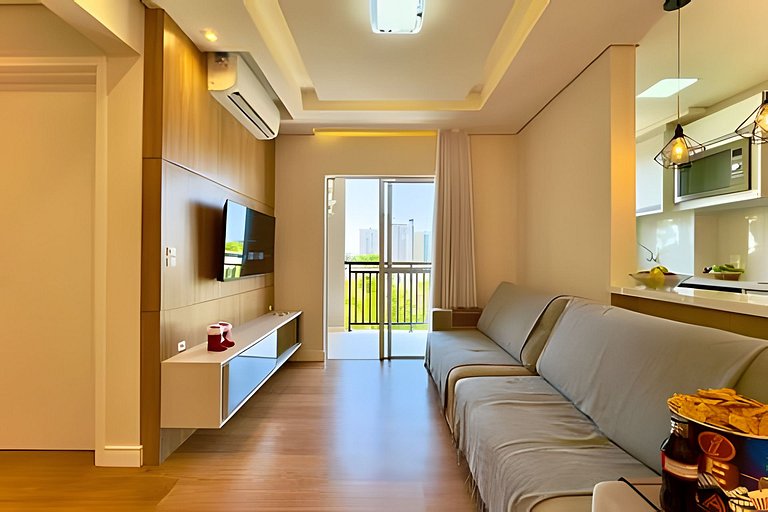 Apto 150m da PRAIA c/ Piscina, Churrasq. e Wi-Fi