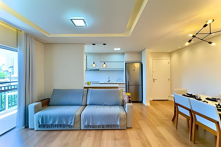 Apto 150m da PRAIA c/ Piscina, Churrasq. e Wi-Fi