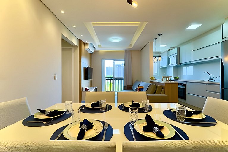 Apto 150m da PRAIA c/ Piscina, Churrasq. e Wi-Fi