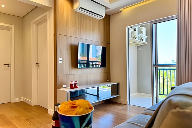 Apto 150m da PRAIA c/ Piscina, Churrasq. e Wi-Fi