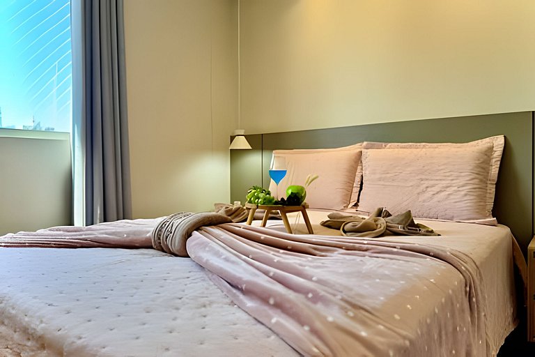 Apto 150m da PRAIA c/ Piscina, Churrasq. e Wi-Fi