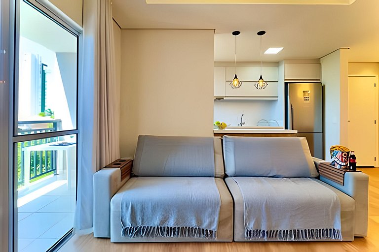 Apto 150m da PRAIA c/ Piscina, Churrasq. e Wi-Fi