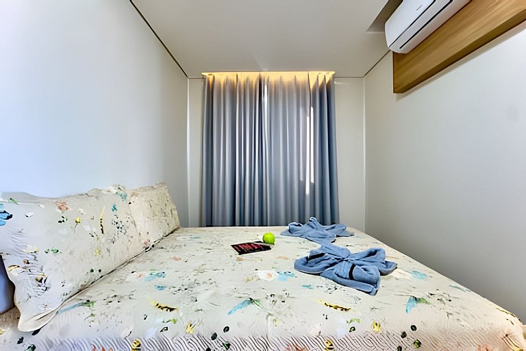 Apto 150m da PRAIA c/ Piscina, Churrasq. e Wi-Fi