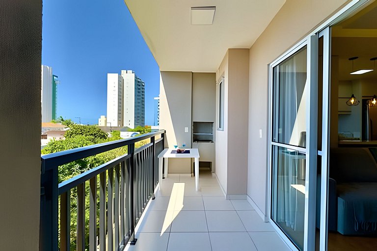 Apto 150m da PRAIA c/ Piscina, Churrasq. e Wi-Fi