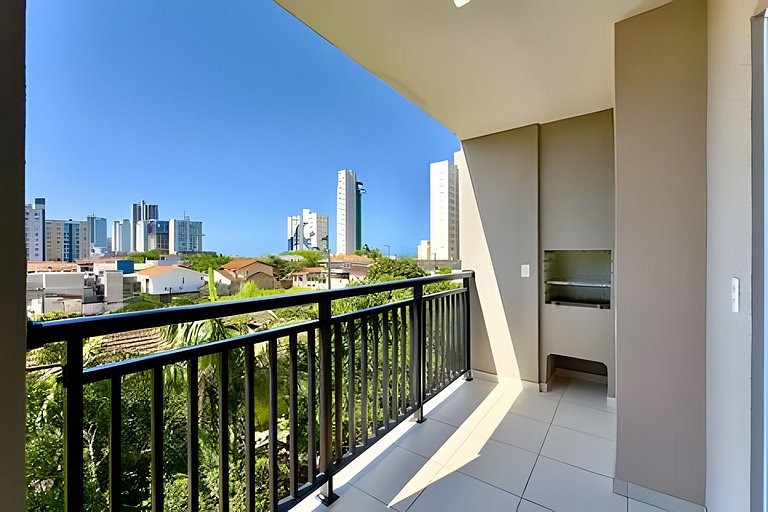 Apto 150m da PRAIA c/ Piscina, Churrasq. e Wi-Fi